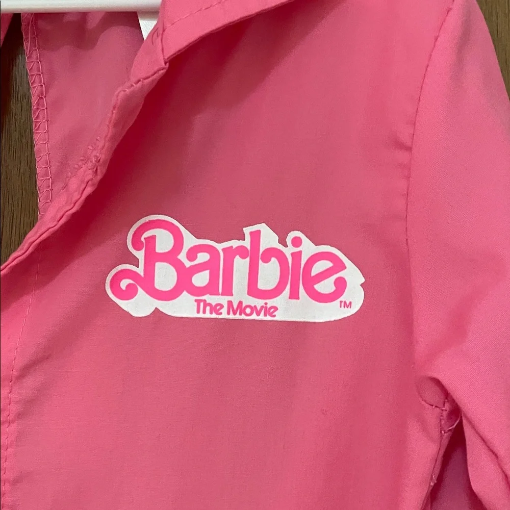 BARBIE UEC Girls Size Medium (7/8) Bright Pink Jumpsuit Costume with headband